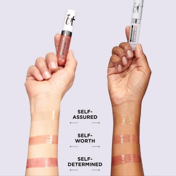 It Cosmetics Confidence In A Serum Gloss: Self-Determined (Soft Cool Mauve), New - Picture 5 of 7